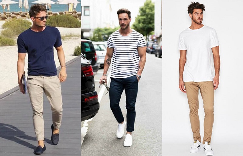 Can you wear Chinos with T-shirt?