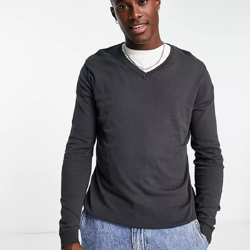 How to wear a V neck sweater with a T-shirt?